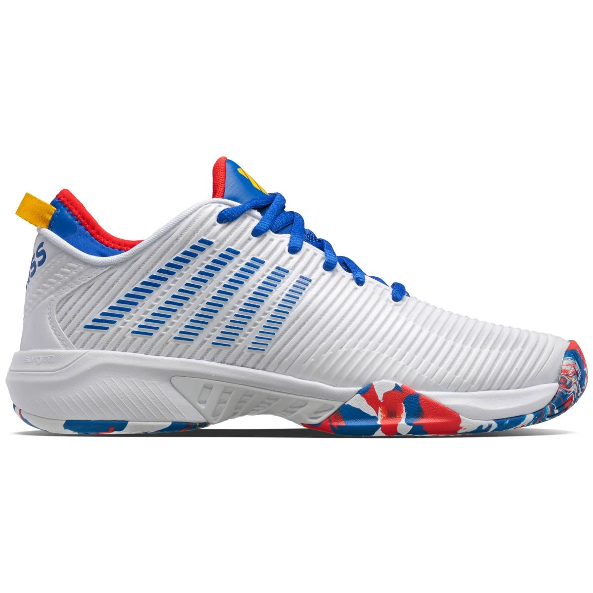 K-Swiss Hypercourt Supreme Men's Tennis Shoe (White/Classic Blue/Berry Red) K-Swiss Hypercourt Supreme Men's Tennis Shoe (White/Classic Blue/Berry Red) -Racquet Equipment Store 06615 166.00