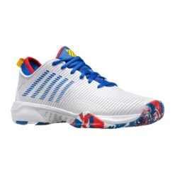 K-Swiss Hypercourt Supreme Men's Tennis Shoe (White/Classic Blue/Berry Red) 7 K-Swiss Hypercourt Supreme Men's Tennis Shoe (White/Classic Blue/Berry Red) -Racquet Equipment Store 06615 166.01