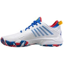 K-Swiss Hypercourt Supreme Men's Tennis Shoe (White/Classic Blue/Berry Red) 4 K-Swiss Hypercourt Supreme Men's Tennis Shoe (White/Classic Blue/Berry Red) -Racquet Equipment Store 06615 166.04