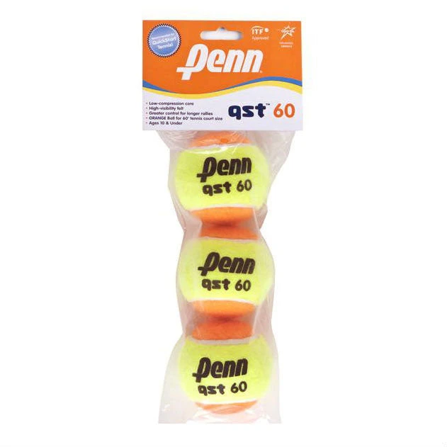 Penn QST 60 Quick Start Orange Junior Tennis Balls 3 Pack Penn QST 60 Quick Start Orange Junior Tennis Balls 3 Pack -Racquet Equipment Store 521921 Penn QST 60 3 ball pack