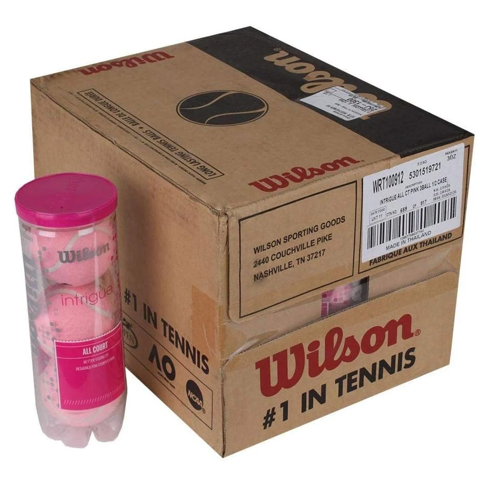 Wilson Intrigue All Court Pink Tennis Balls - 12 Can Case Wilson Intrigue All Court Pink Tennis Balls - 12 Can Case -Racquet Equipment Store 61EDyajaQkL. AC SL1001
