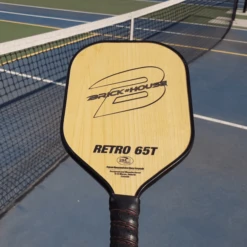 Brick House Retro 65T (Natural Ash) -Racquet Equipment Store 65t at net 2