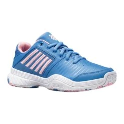 K-Swiss Court Express OMNI Junior Tennis Shoe (Blue/Pink/White) -Racquet Equipment Store 86609 454.01