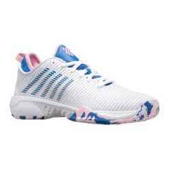 K-Swiss Hypercourt Supreme Women's Tennis Shoe (White/Star Sapphire/Orchid Pink) -Racquet Equipment Store 96615 969.01