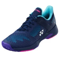 Yonex Power Cushion Sonicage 2 Women's Tennis Shoe (Navy/Blue Purple) -Racquet Equipment Store AC SL1365 1