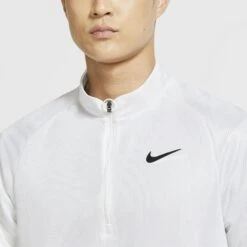 Nike Men's Court Challenger Long Sleeve Top (White/Black) -Racquet Equipment Store CK9822 100 PHSYM001 1000