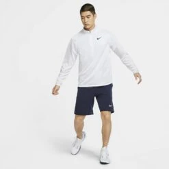 Nike Men's Court Challenger Long Sleeve Top (White/Black) -Racquet Equipment Store CK9822 100 PHSYM003 1000