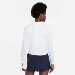 Nike Women's Victory Dri-FIT Long Sleeve Top (White/Black) -Racquet Equipment Store CV4697 100 PHSBM001 3144