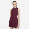 Nike Women's Victory Polo Dress (Deep Beetroot/White) 2 Nike Women's Victory Polo Dress (Deep Beetroot/White) -Racquet Equipment Store CV4837 638 PHSFM001 3144
