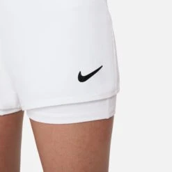 Nike Girls' Dri-FIT Victory Shorts (White/Black) -Racquet Equipment Store DB5612 100 PHSYM002 3144