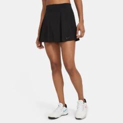 Nike Women's Dri-FIT Club Tennis Skirt (Black/White) -Racquet Equipment Store DB5935 010 PHSFM001 3144