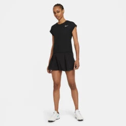 Nike Women's Dri-FIT Club Tennis Skirt (Black/White) -Racquet Equipment Store DB5935 010 PHSYM003 3144