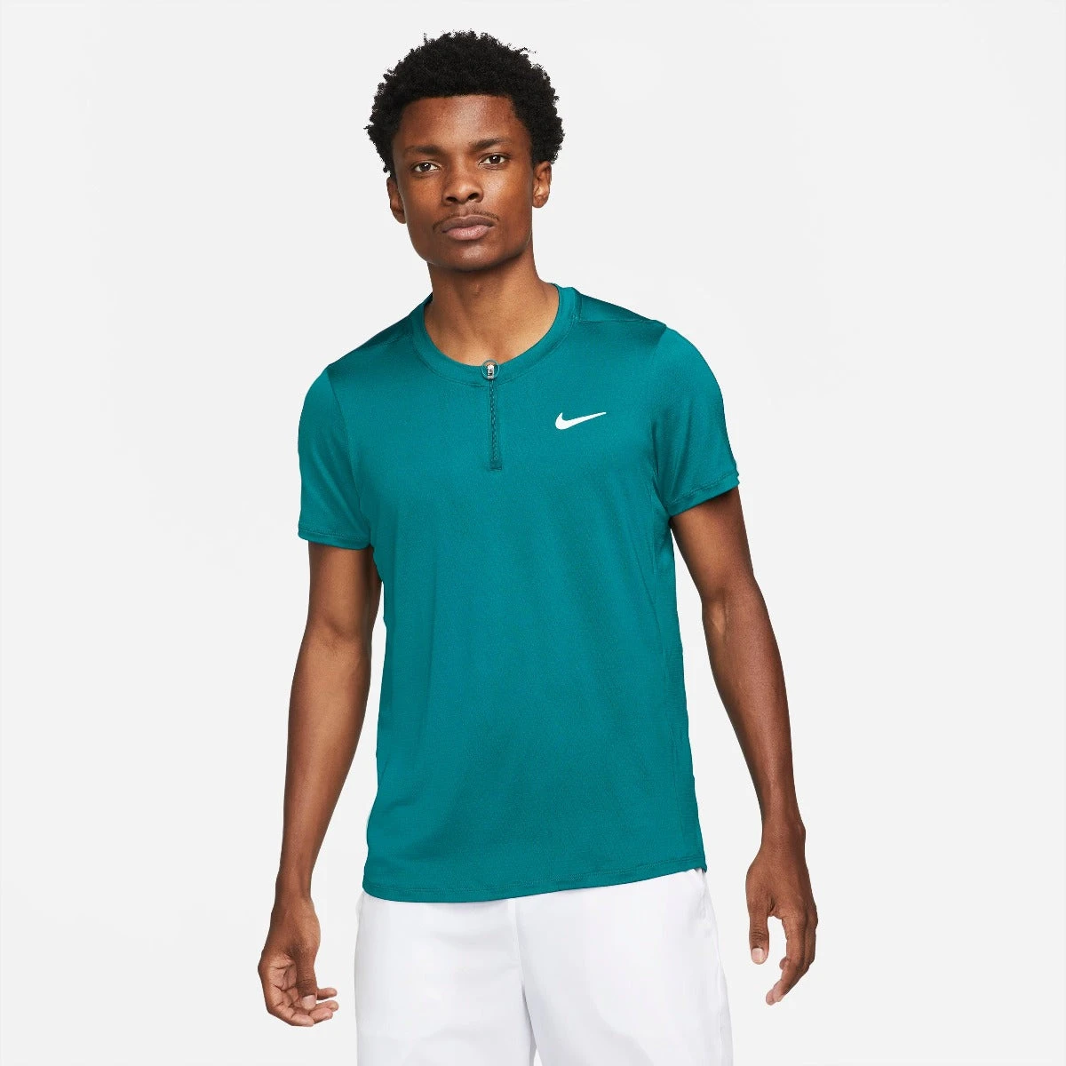 Nike Men's Dri-FIT Advantage Zip Polo (Bright Spruce/White) Nike Men's Dri-FIT Advantage Zip Polo (Bright Spruce/White) -Racquet Equipment Store DD8321 367 PHSFM001 3144