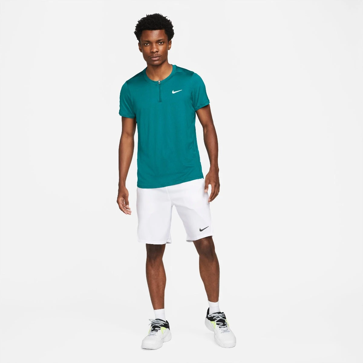 Nike Men's Dri-FIT Advantage Zip Polo (Bright Spruce/White) Nike Men's Dri-FIT Advantage Zip Polo (Bright Spruce/White) -Racquet Equipment Store DD8321 367 PHSYM002 3144