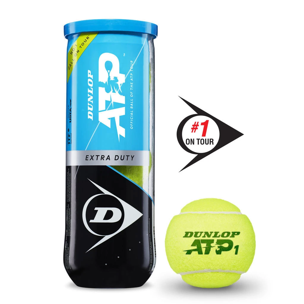 Dunlop ATP Extra Duty Tennis Balls Dunlop ATP Extra Duty Tennis Balls -Racquet Equipment Store