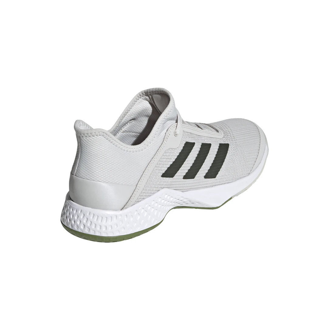 adidas Adizero Club Junior Tennis Shoe (Grey/White/Green) Adidas Adizero Club Junior Tennis Shoe (Grey/White/Green) -Racquet Equipment Store G26566 FTW photo back lateral top white