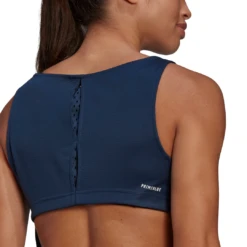 Adidas Women's Primeblue Dress (Navy/Yellow) -Racquet Equipment Store GH7599 APP on model detail 1 white