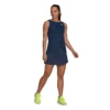 Adidas Women's Primeblue Dress (Navy/Yellow) 1 Adidas Women's Primeblue Dress (Navy/Yellow) -Racquet Equipment Store GH7599 APP on model standard white