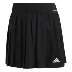 Adidas Women's Club Pleated Skirt (Black/White) -Racquet Equipment Store GL5468 APP photo front white