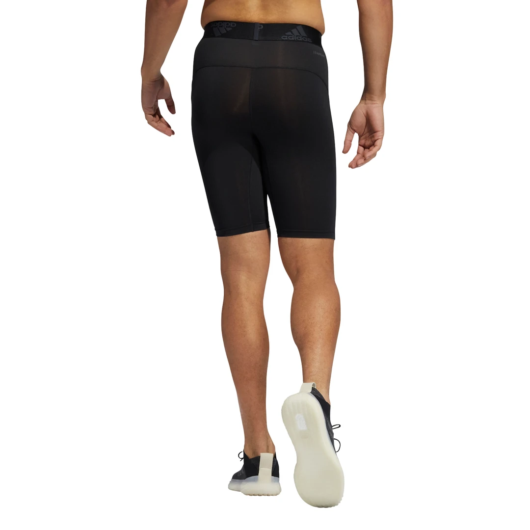 adidas Men's TechFit Short Tights (Black) Adidas Men's TechFit Short Tights (Black) -Racquet Equipment Store GM5035 APP on model back white