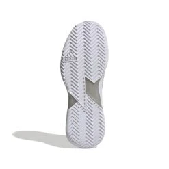 Adidas Adizero Ubersonic 4 Women's Tennis Shoe (White/Silver/Grey) -Racquet Equipment Store GW2513 4 FOOTWEAR Photography BottomView white