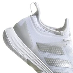Adidas Adizero Ubersonic 4 Women's Tennis Shoe (White/Silver/Grey) -Racquet Equipment Store GW2513 8 FOOTWEAR Photography DetailView1 white