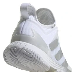 Adidas Adizero Ubersonic 4 Women's Tennis Shoe (White/Silver/Grey) -Racquet Equipment Store GW2513 9 FOOTWEAR Photography DetailView2 white