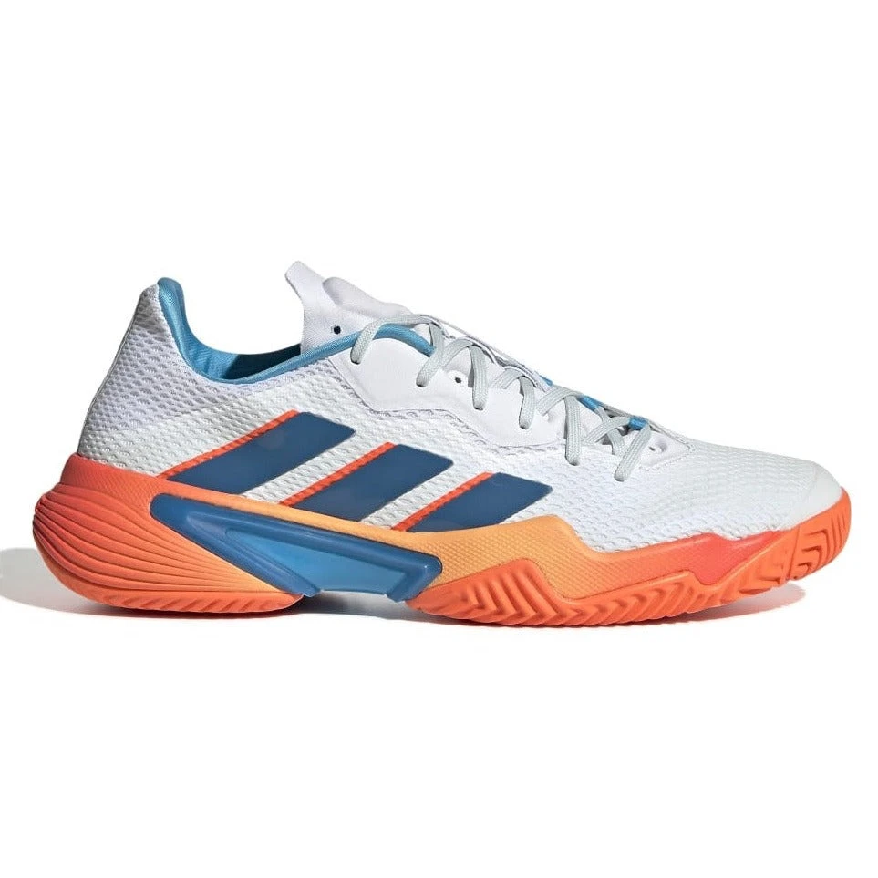 adidas Barricade Men's Tennis Shoe (Blue/White/Orange) Adidas Barricade Men's Tennis Shoe (Blue/White/Orange) -Racquet Equipment Store GW2963 1 FOOTWEAR Photography SideLateralCenterView white