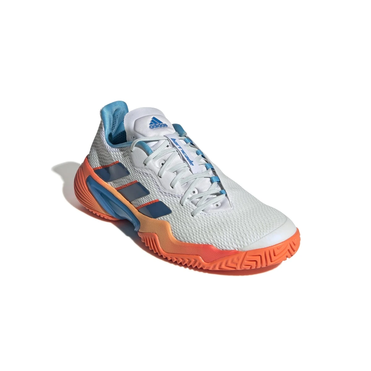adidas Barricade Men's Tennis Shoe (Blue/White/Orange) Adidas Barricade Men's Tennis Shoe (Blue/White/Orange) -Racquet Equipment Store GW2963 6 FOOTWEAR Photography FrontLateralTopView white