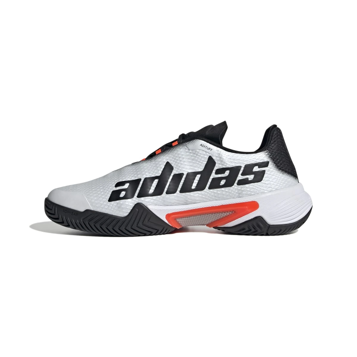adidas Barricade Men's Tennis Shoe Adidas Barricade Men's Tennis Shoe -Racquet Equipment Store GW2964 5 FOOTWEAR Photography SideMedialCenterView white