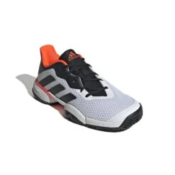 Adidas Barricade Junior Tennis Shoe (White/Black/Red) -Racquet Equipment Store GW2996 6 FOOTWEAR Photography FrontLateralTopView white