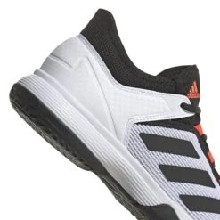 Adidas Ubersonic 4 Junior Tennis Shoe (White/Black/Red) -Racquet Equipment Store GW2997 8 FOOTWEAR Photography DetailView1 white