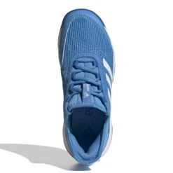 Adidas Adizero Club Junior Tennis Shoe (Pulse Blue/Cloud White) 5 Adidas Adizero Club Junior Tennis Shoe (Pulse Blue/Cloud White) -Racquet Equipment Store GX1854 3 FOOTWEAR Photography TopPortraitView white