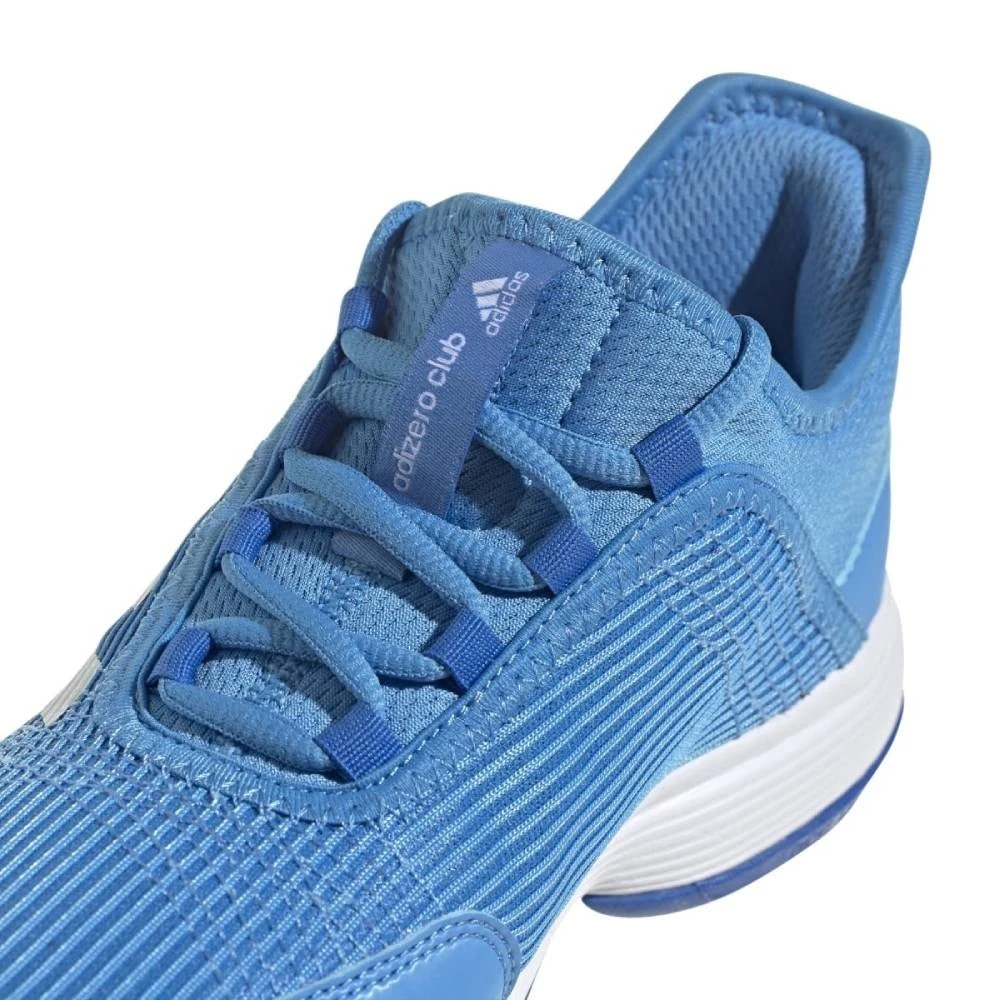 adidas adizero Club Junior Tennis Shoe (Pulse Blue/Cloud White) Adidas Adizero Club Junior Tennis Shoe (Pulse Blue/Cloud White) -Racquet Equipment Store GX1854 8 FOOTWEAR Photography DetailView1 white
