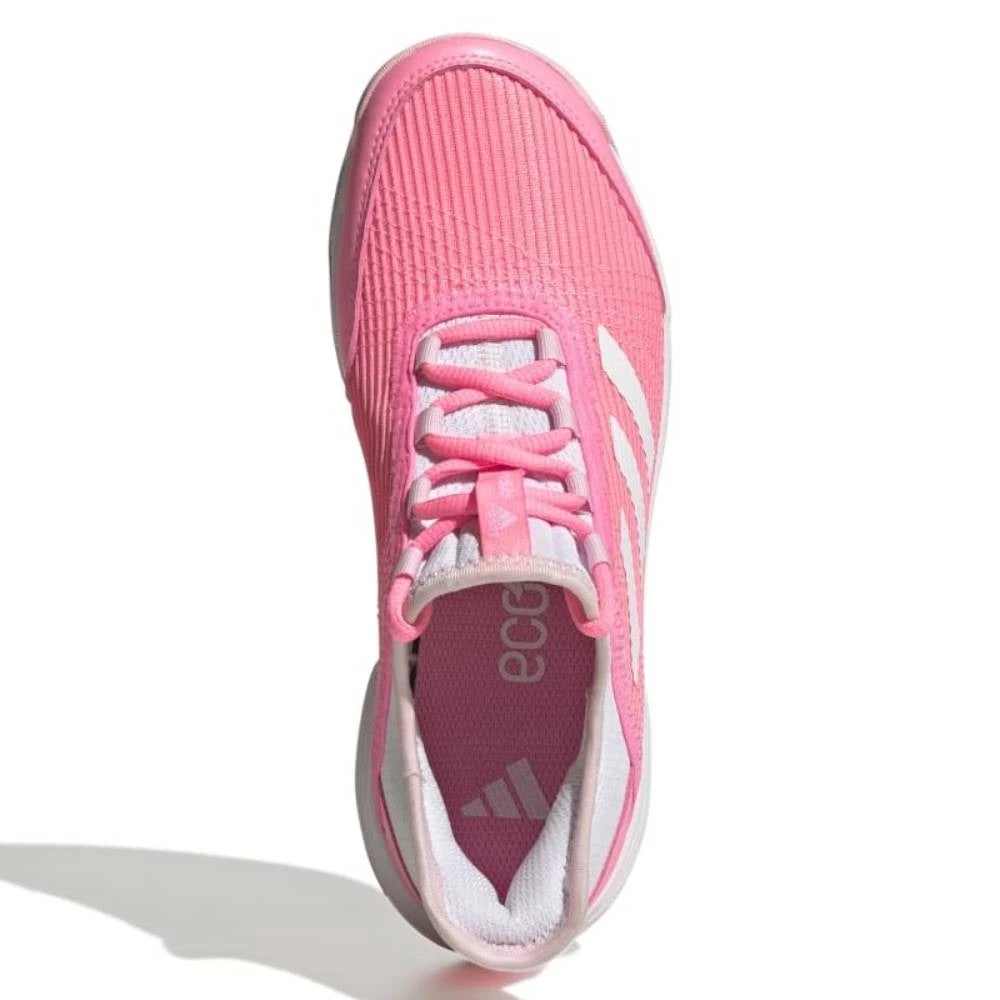 adidas adizero Club Junior Tennis Shoe (Pink/White) Adidas Adizero Club Junior Tennis Shoe (Pink/White) -Racquet Equipment Store GX1855 3 FOOTWEAR Photography TopPortraitView white