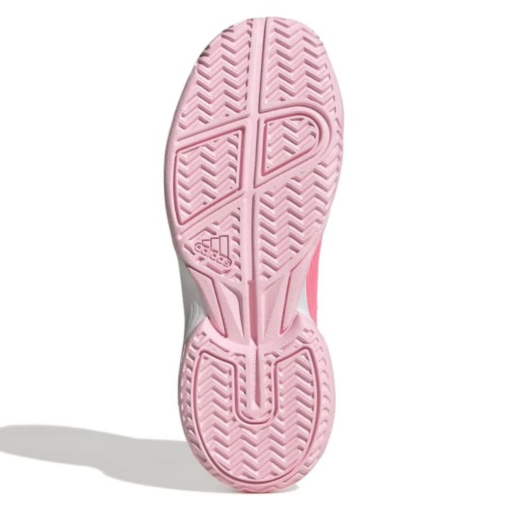 adidas adizero Club Junior Tennis Shoe (Pink/White) Adidas Adizero Club Junior Tennis Shoe (Pink/White) -Racquet Equipment Store GX1855 4 FOOTWEAR Photography BottomView white