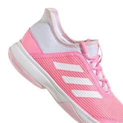 Adidas Adizero Club Junior Tennis Shoe (Pink/White) 6 Adidas Adizero Club Junior Tennis Shoe (Pink/White) -Racquet Equipment Store GX1855 9 FOOTWEAR Photography DetailView2 white