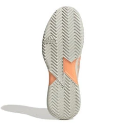 Adidas Adizero Ubersonic 4 Parley Men's Tennis Shoes (White/Beam Orange) -Racquet Equipment Store GX9623 4 FOOTWEAR Photography BottomView white
