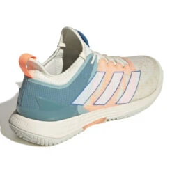 Adidas Adizero Ubersonic 4 Parley Men's Tennis Shoes (White/Beam Orange) -Racquet Equipment Store GX9623 7 FOOTWEAR Photography BackLateralTopView white