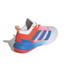 Adidas Adizero Ubersonic 4 Men's Tennis Shoe (White/Blue/Red) -Racquet Equipment Store GY3317 7 FOOTWEAR Photography BackLateralTopView white