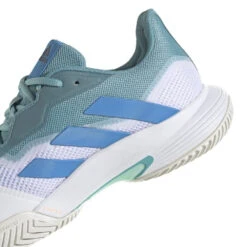 Adidas CourtJam Control Men's Tennis Shoe (Mint/Blue/White) -Racquet Equipment Store GY4002 9 FOOTWEAR Photography DetailView2 white