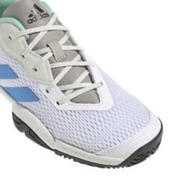 Adidas Barricade Junior Tennis Shoe (White/Blue) -Racquet Equipment Store GY4017 7 FOOTWEAR Photography DetailView1 white