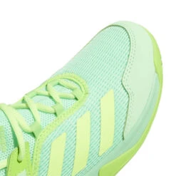 Adidas Ubersonic 4 Junior Tennis Shoe (Beam Green/Signal Green) -Racquet Equipment Store GY4019 9 FOOTWEAR Photography DetailView2 white