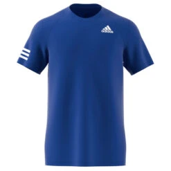 Adidas Men's 3 Stripes Club Top (Blue/White) 7 Adidas Men's 3 Stripes Club Top (Blue/White) -Racquet Equipment Store H34690 APP virtual front white