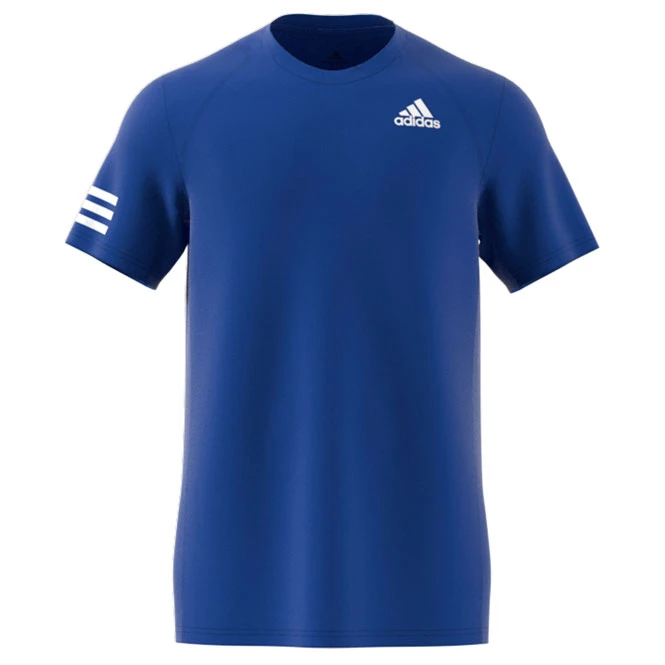 adidas Men's 3 Stripes Club Top (Blue/White) Adidas Men's 3 Stripes Club Top (Blue/White) -Racquet Equipment Store H34690 APP virtual front white