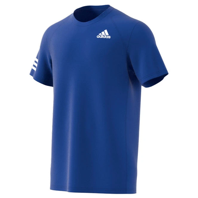 adidas Men's 3 Stripes Club Top (Blue/White) Adidas Men's 3 Stripes Club Top (Blue/White) -Racquet Equipment Store H34690 APP virtual standard white