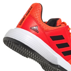 Adidas CourtJam XJ Junior Tennis Shoe (Solar Red/Black/White) -Racquet Equipment Store H68131 FTW photo detail 1 white