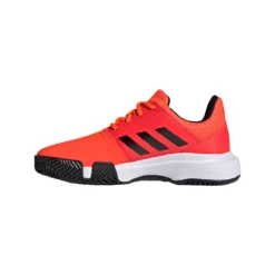 Adidas CourtJam XJ Junior Tennis Shoe (Solar Red/Black/White) -Racquet Equipment Store H68131 FTW photo side medial center white