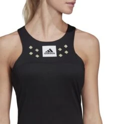 Adidas Women's Paris Heat.Rdy Tennis Y-Tank Dress (Black/Pullim) -Racquet Equipment Store HA7628 10 APPAREL OnModel DetailView2 white