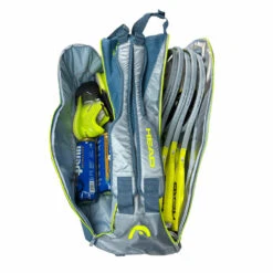 Head Tour Team Extreme Supercombi 9 Pack Racquet Bag (Yellow/Grey) -Racquet Equipment Store HEAD Extreme Supercombi Grey Yellow 6